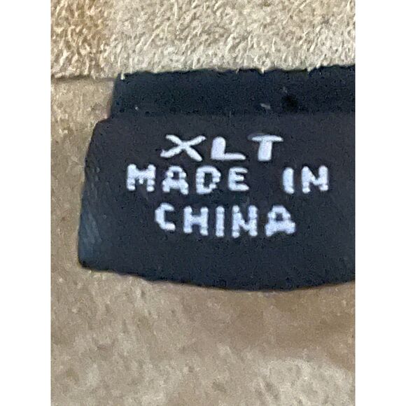 Roundtree & Yorke Men’s XLT Genuine Suede Leather Zip Jacket Tan Brown READ - Picture 8 of 16